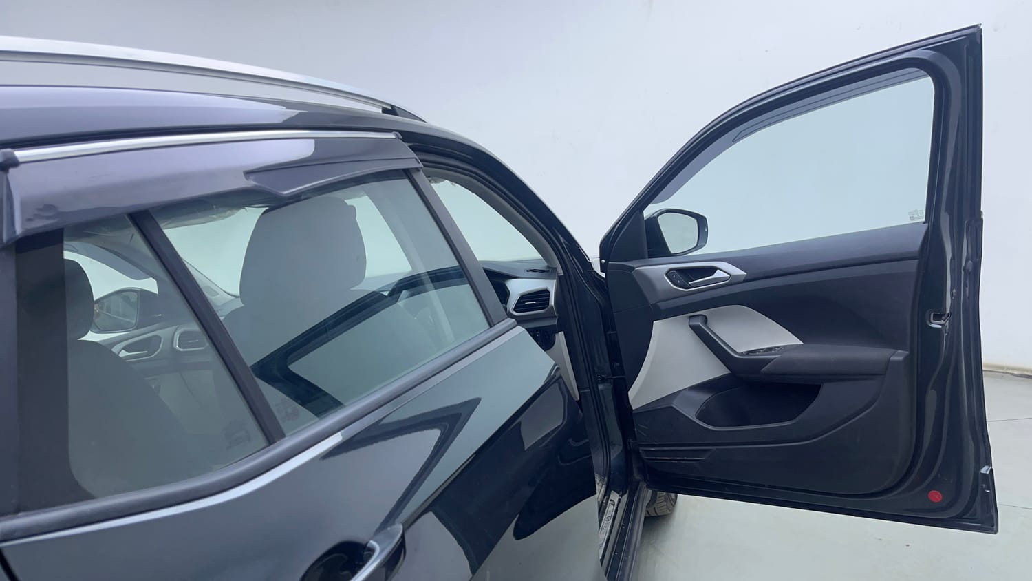 Used 2023 Volkswagen Taigun Highline 1.0 TSI MT Petrol Manual interior RIGHT FRONT DOOR OPEN VIEW