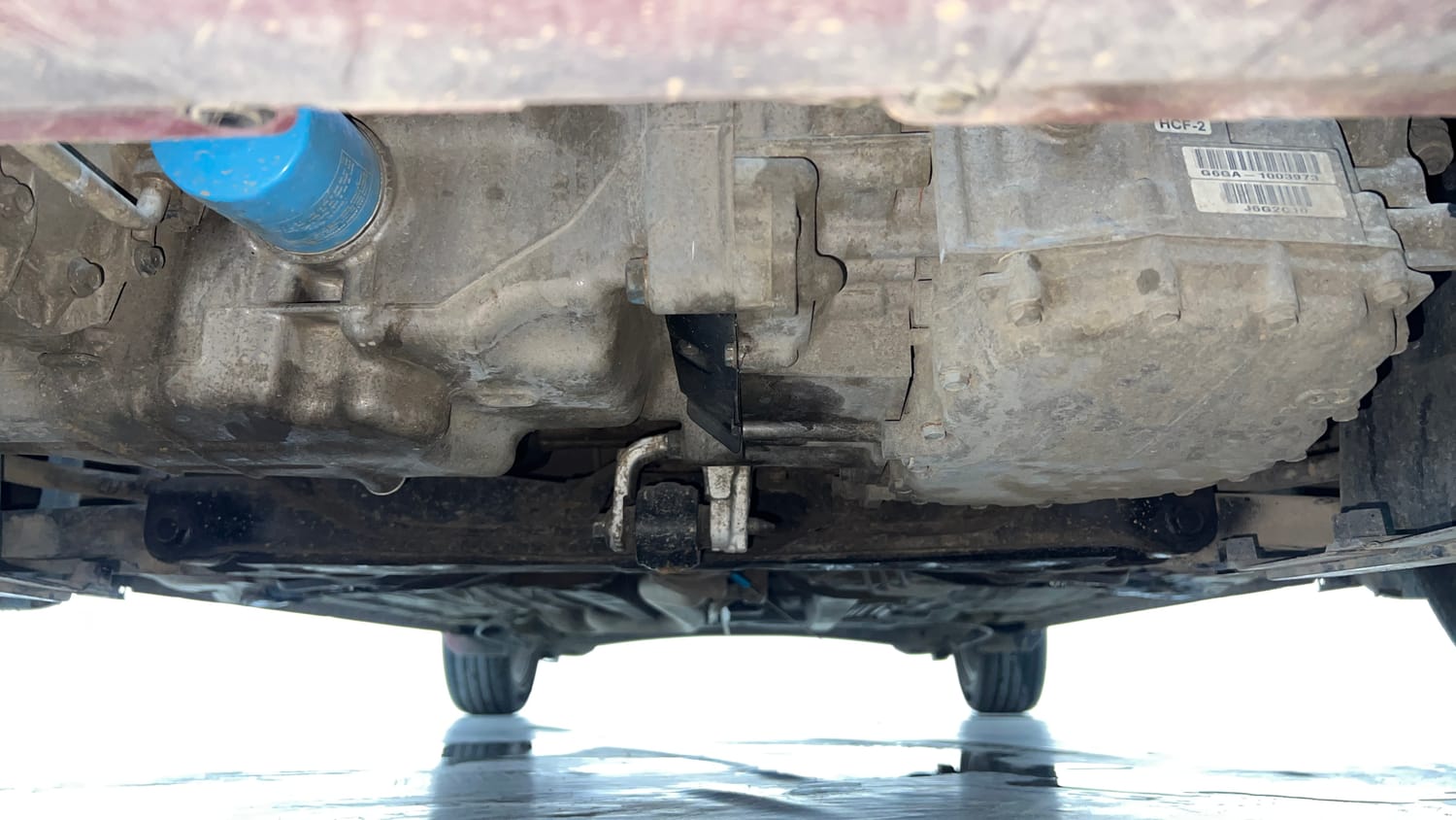 Used 2018 Honda Amaze 1.2 V CVT Petrol Petrol Automatic extra FRONT LEFT UNDERBODY VIEW