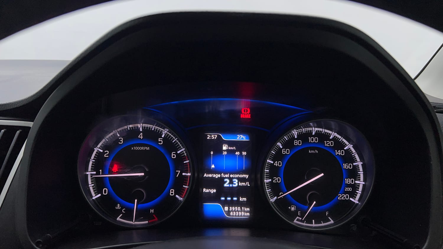 Used 2017 Maruti Suzuki Baleno Zeta 1.2 Petrol Manual interior CLUSTERMETER VIEW