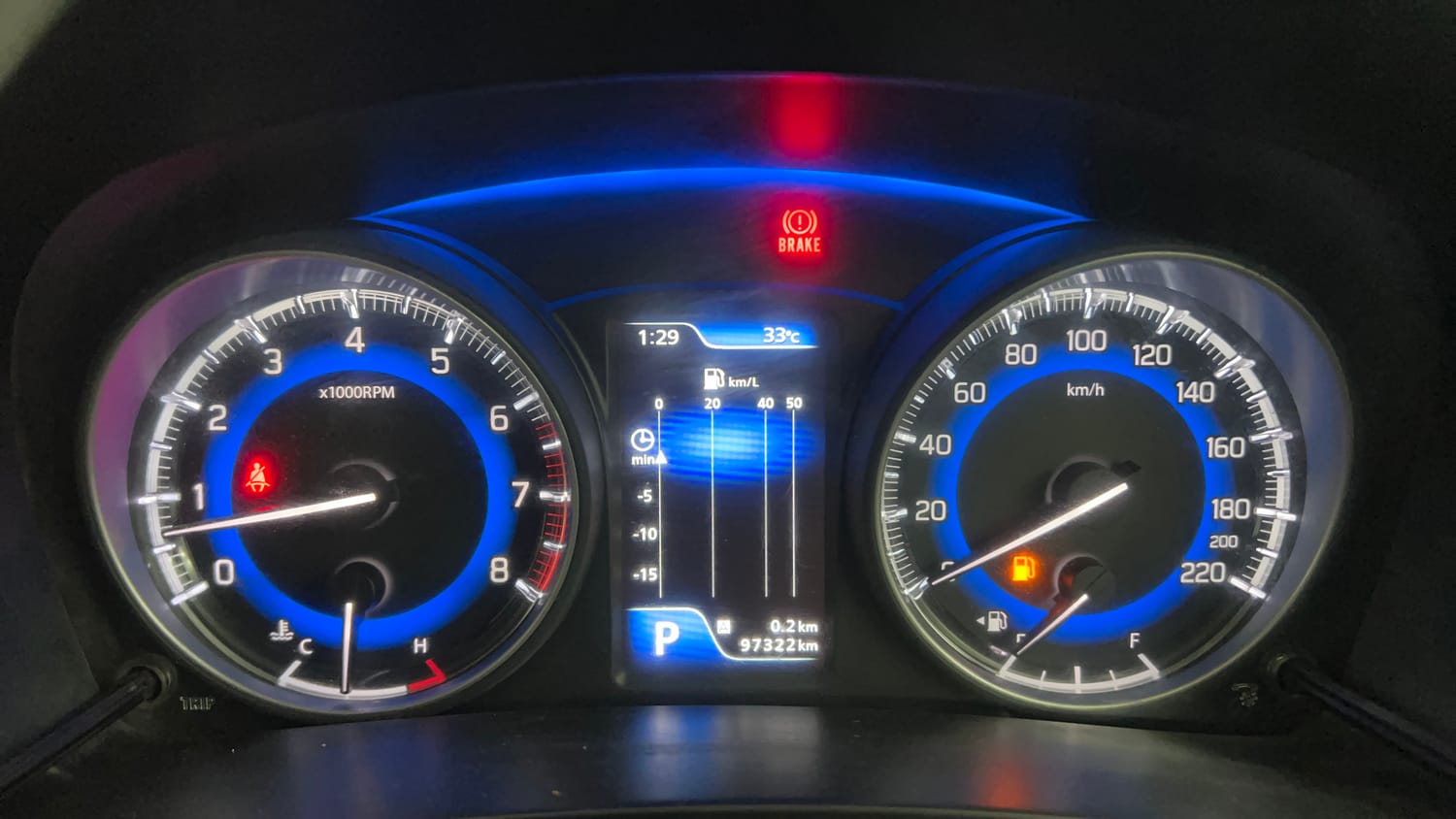 Used 2017 Maruti Suzuki Baleno Zeta 1.2 AT Petrol Automatic interior CLUSTERMETER VIEW