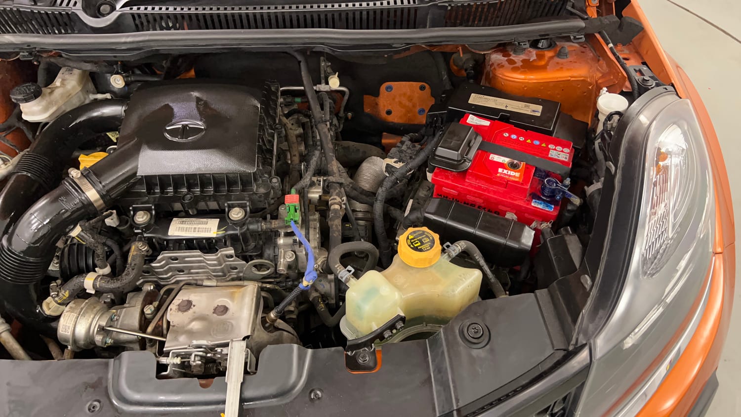 Used 2019 Tata Nexon XZA Plus Petrol Dual Tone Petrol Automatic engine ENGINE LEFT SIDE VIEW