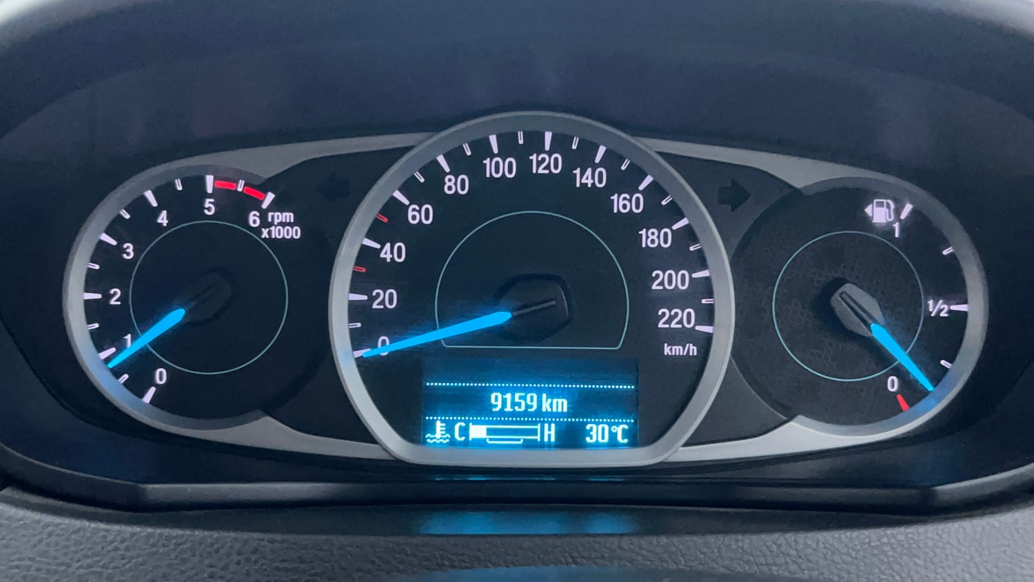 Used 2019 Ford Figo Aspire Titanium1.5 TDCi Diesel Manual interior CLUSTERMETER VIEW