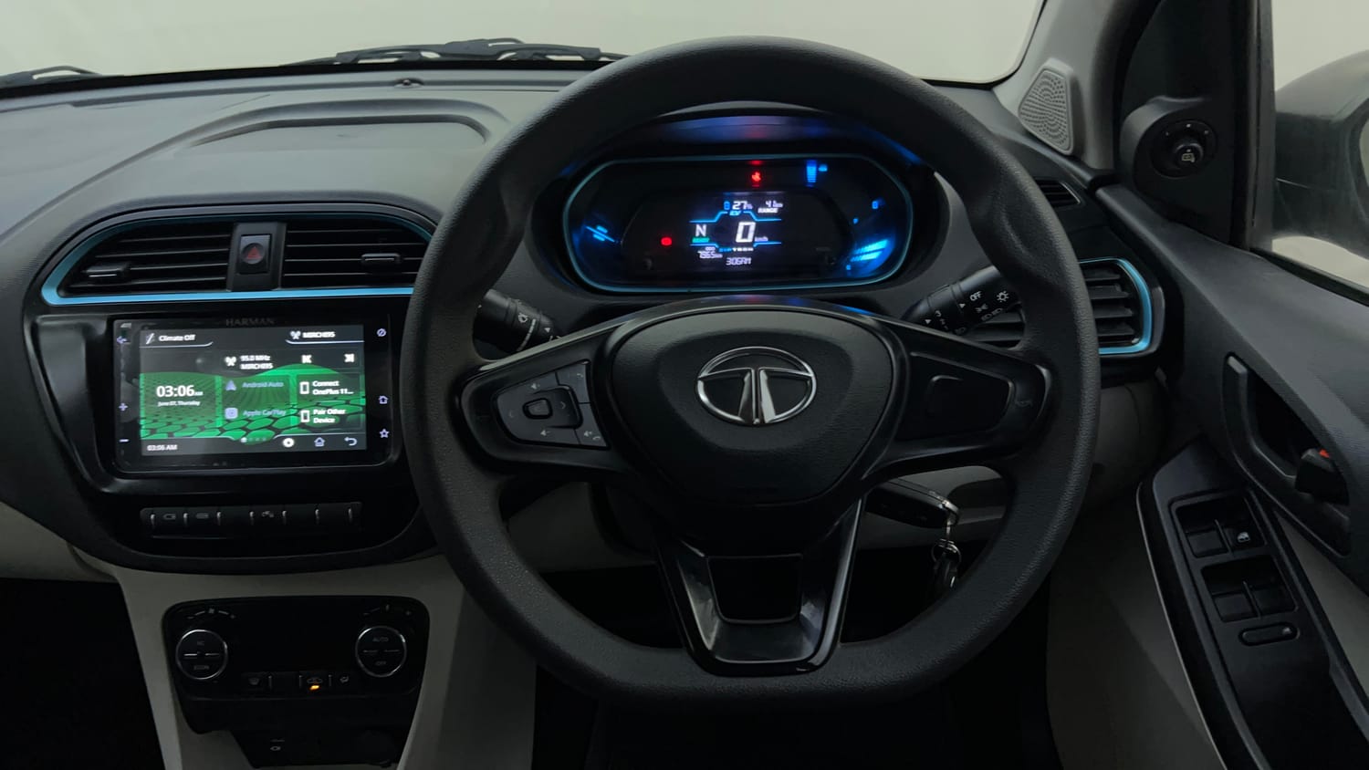 Used 2024 Tata Tiago EV XT Medium Range Electric Automatic interior STEERING VIEW