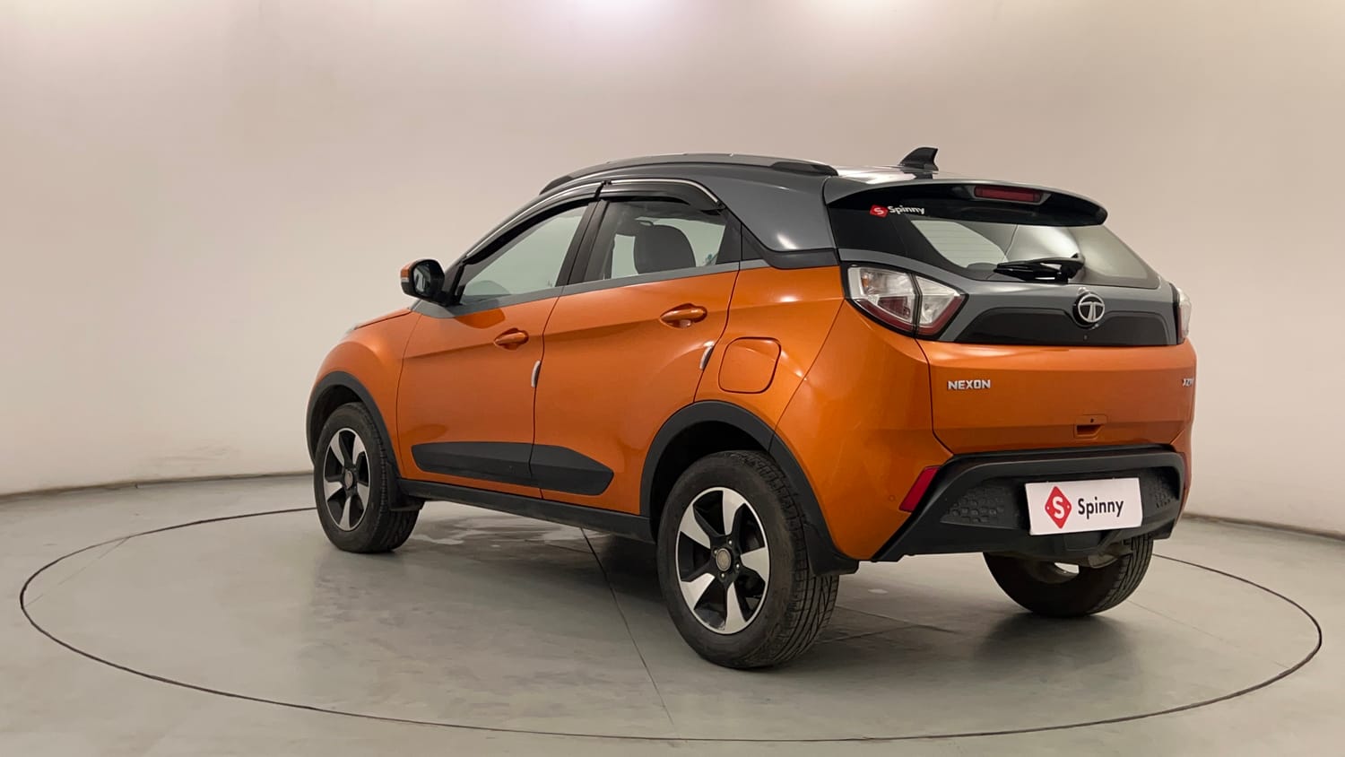 Used 2019 Tata Nexon XZA Plus Petrol Dual Tone Petrol Automatic exterior LEFT REAR CORNER VIEW
