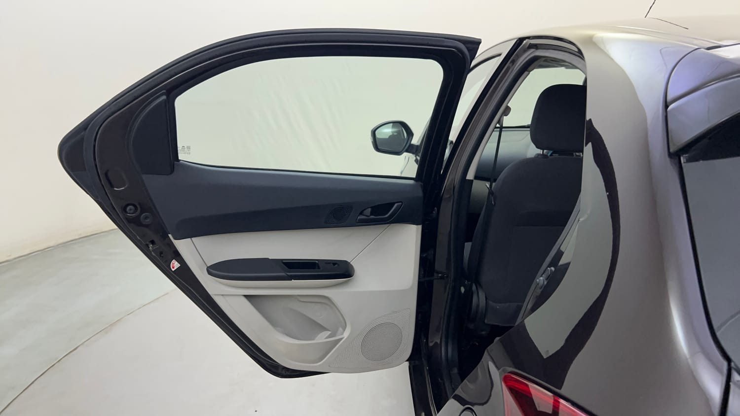 Used 2024 Tata Tiago EV XT Medium Range Electric Automatic interior LEFT REAR DOOR OPEN VIEW