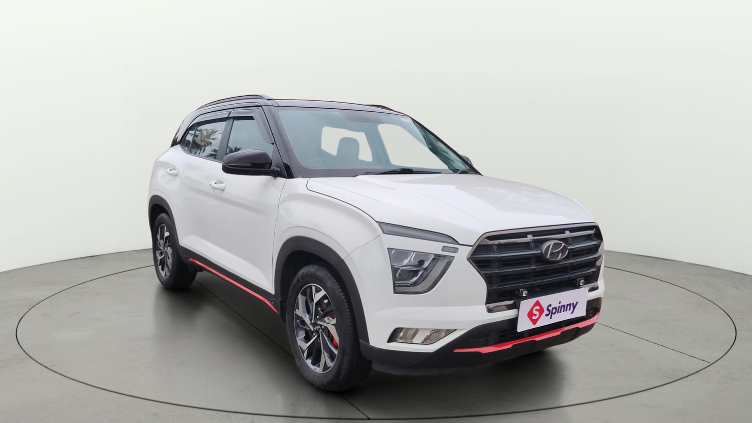 Used 2022 Hyundai Creta SX (O) 1.4 Turbo 7 DCT Dual Tone Petrol Automatic exterior RIGHT FRONT CORNER VIEW