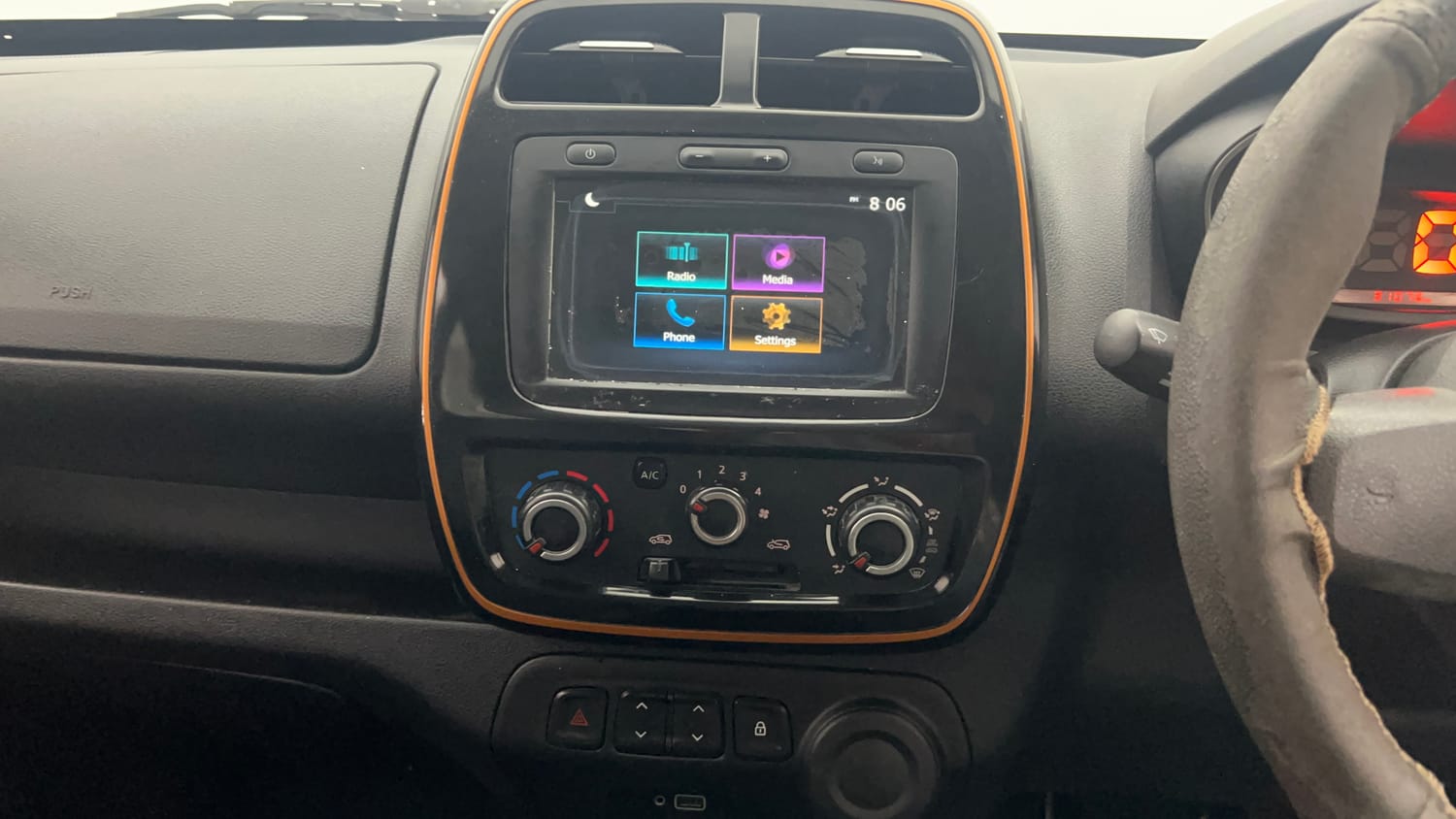 Used 2019 Renault Kwid CLIMBER 1.0 Petrol Manual interior MUSIC SYSTEM & AC CONTROL VIEW