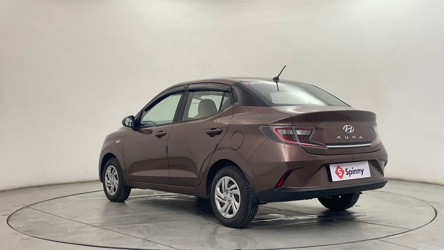 Used 2021 Hyundai Aura S 1.2 Petrol Petrol Manual exterior LEFT REAR CORNER VIEW