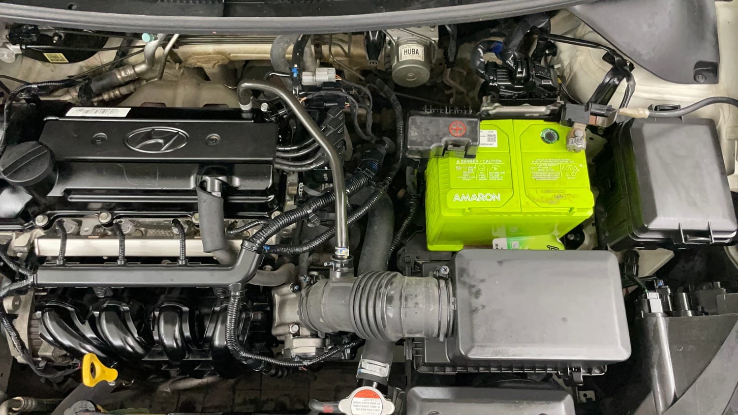 Used 2017 Hyundai Elite i20 Asta 1.2 Dual Tone Petrol Manual engine ENGINE LEFT SIDE VIEW