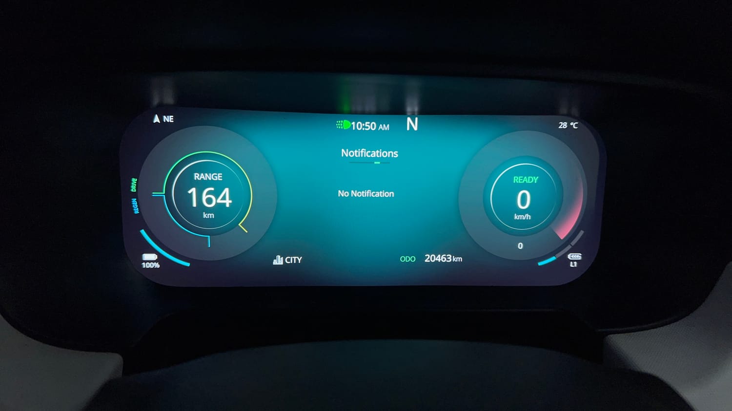 Used 2024 Tata Punch EV Empowered Plus 3.3 Electric Automatic interior CLUSTERMETER VIEW