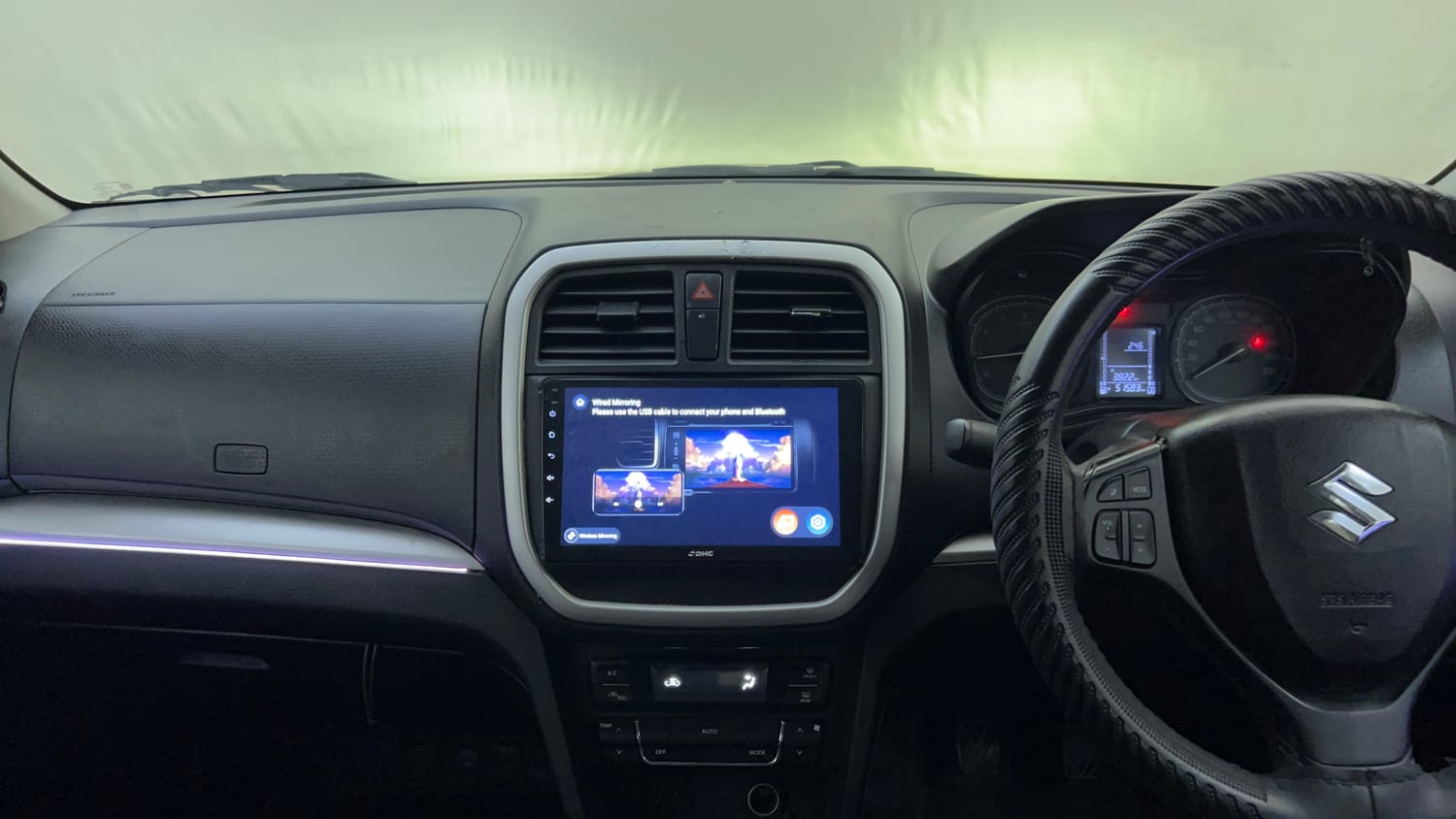 Used 2021 maruti-suzuki Vitara Brezza VXi Petrol Manual interior MUSIC SYSTEM & AC CONTROL VIEW