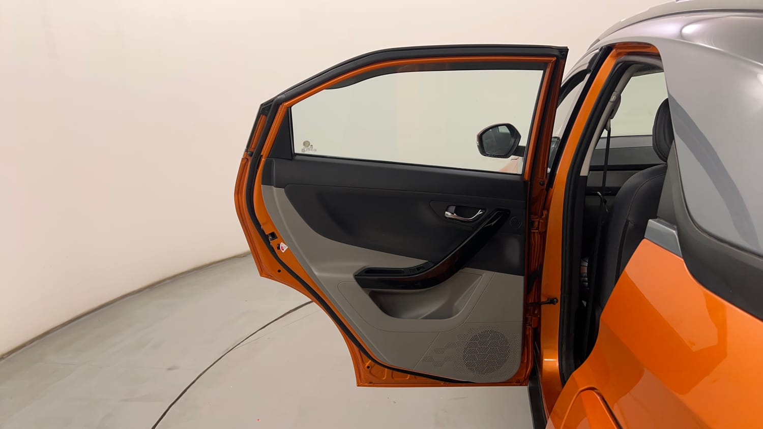 Used 2019 Tata Nexon XZA Plus Petrol Dual Tone Petrol Automatic interior LEFT REAR DOOR OPEN VIEW