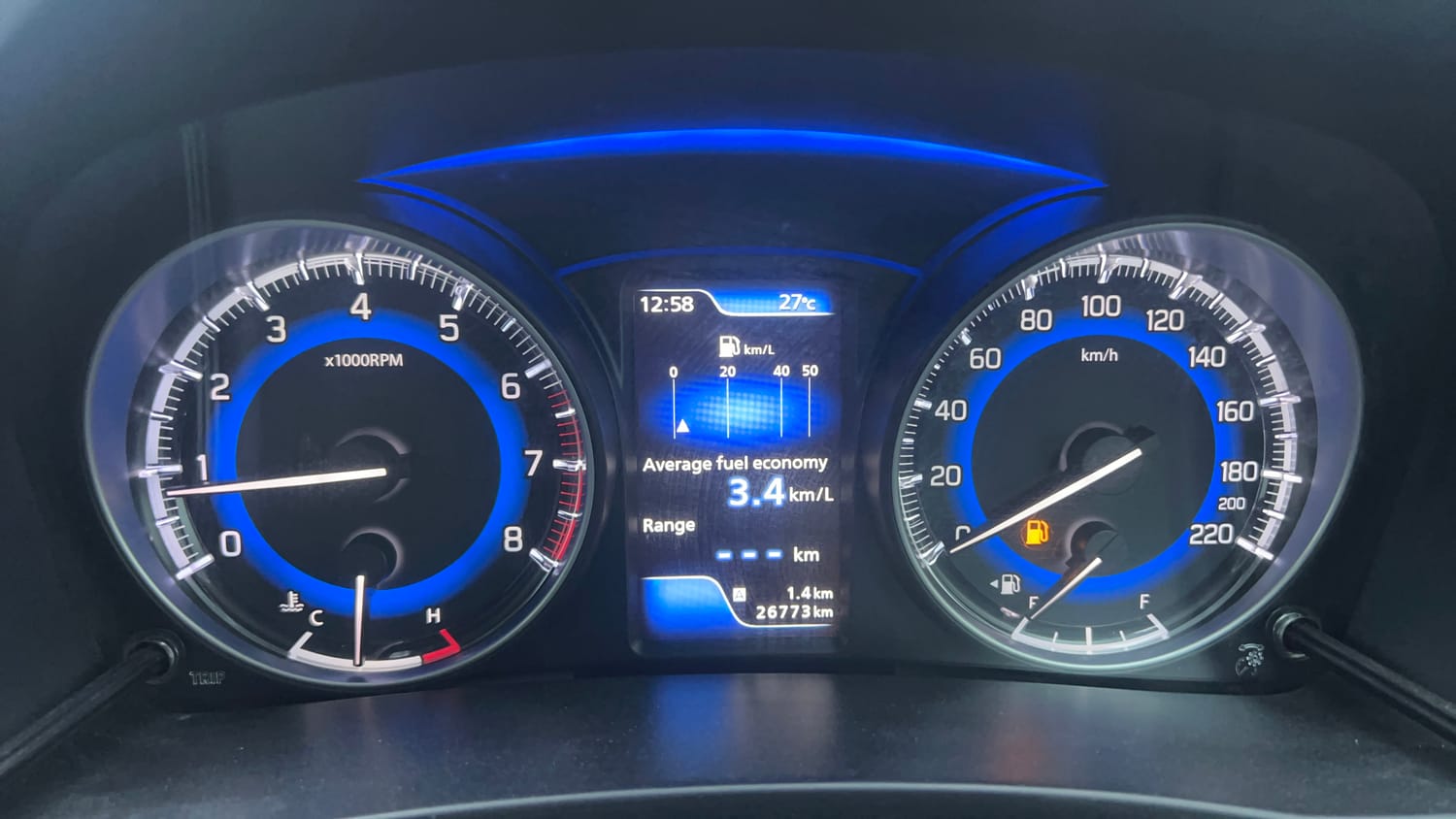 Used 2018 Maruti Suzuki Baleno Zeta 1.2 Petrol Manual interior CLUSTERMETER VIEW
