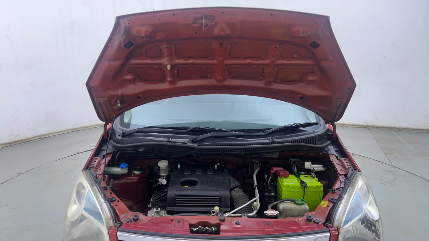 Used 2018 Maruti Suzuki Wagon R 1.0 VXI AMT Petrol Automatic engine ENGINE & BONNET OPEN FRONT VIEW