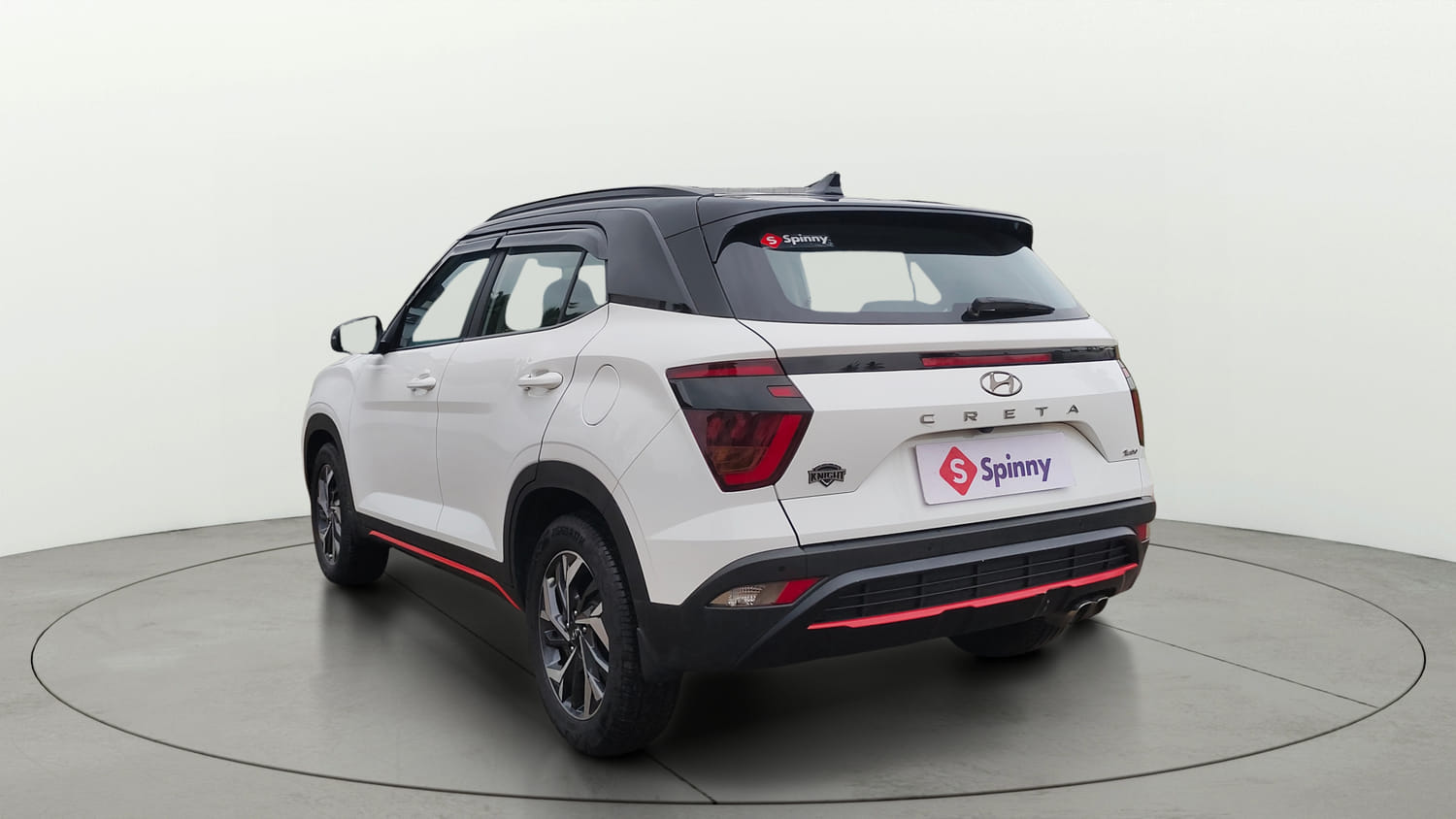 Used 2022 Hyundai Creta SX (O) 1.4 Turbo 7 DCT Dual Tone Petrol Automatic exterior LEFT REAR CORNER VIEW