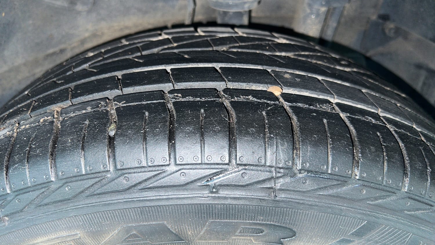 Used 2022 Tata Nexon XZA Plus (HS) Petrol Automatic tyres LEFT REAR TYRE TREAD VIEW