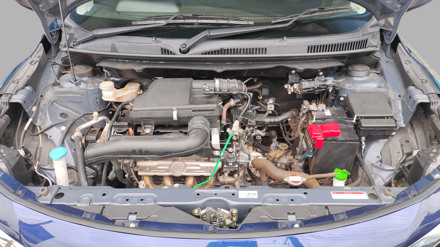 Used 2025 Toyota Glanza V Petrol Manual engine ENGINE & BONNET OPEN FRONT VIEW