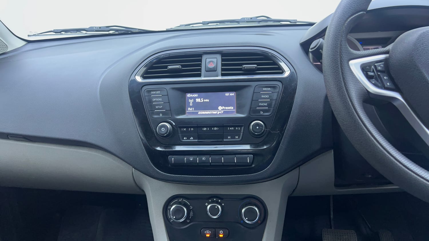 Used 2017 Tata Tiago Revotron XZA Petrol Automatic interior MUSIC SYSTEM & AC CONTROL VIEW