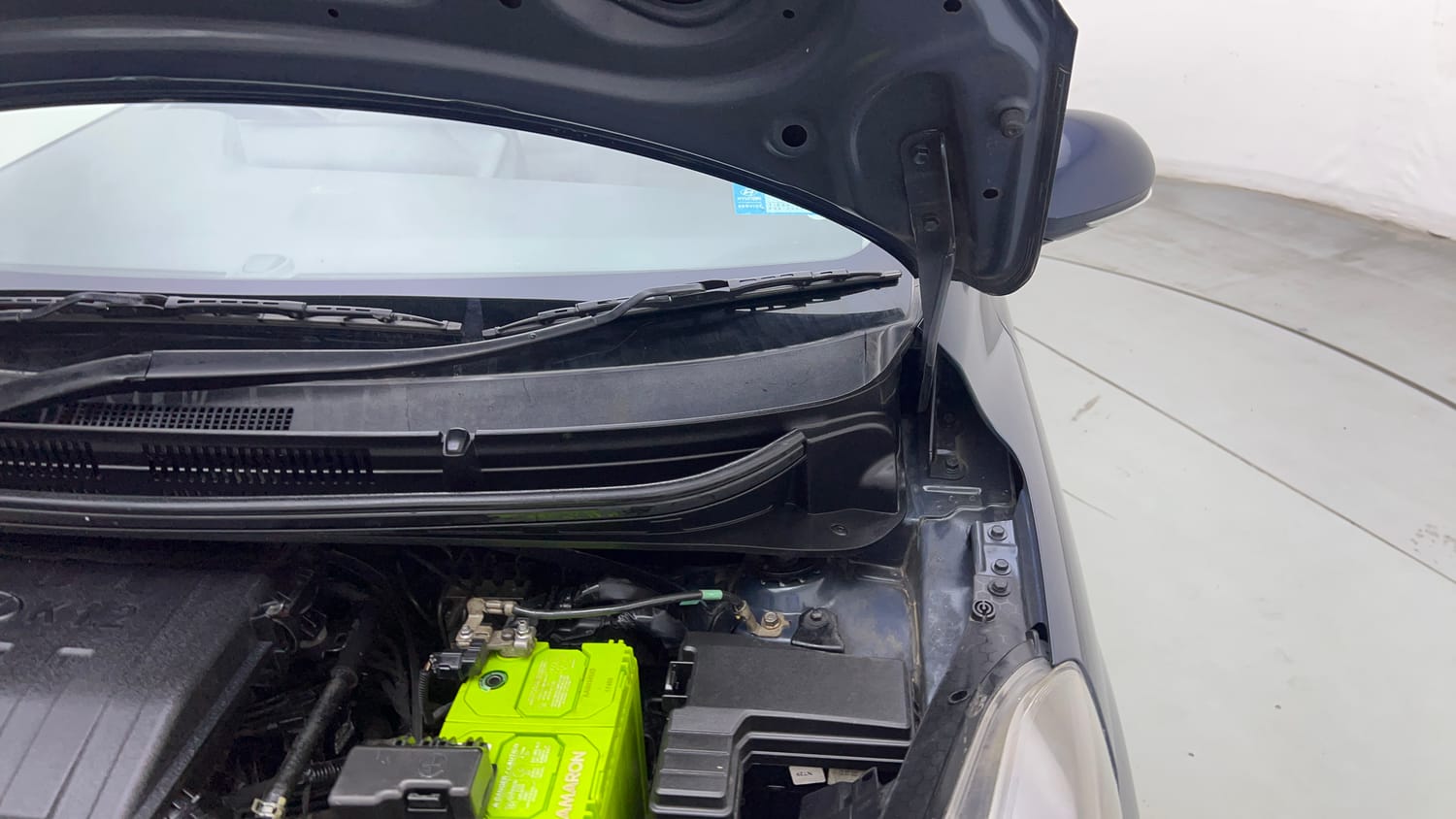 Used 2021 Hyundai Grand i10 Nios Sportz 1.2 Kappa VTVT Petrol Manual engine ENGINE LEFT SIDE HINGE & APRON VIEW