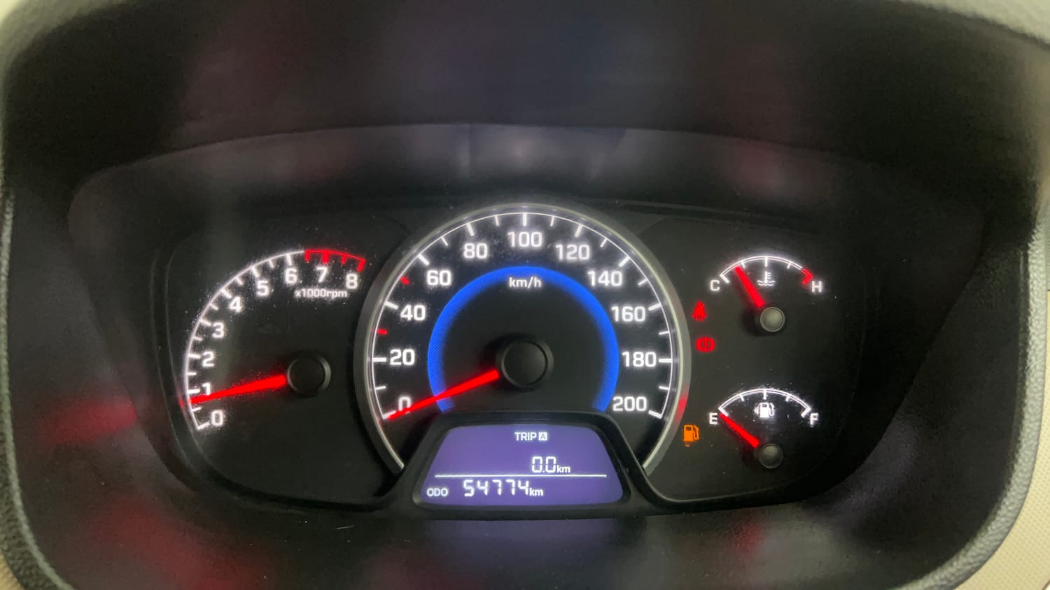 Used 2014 Hyundai Grand i10 Asta 1.2 Kappa VTVT (O) Petrol Manual interior CLUSTERMETER VIEW