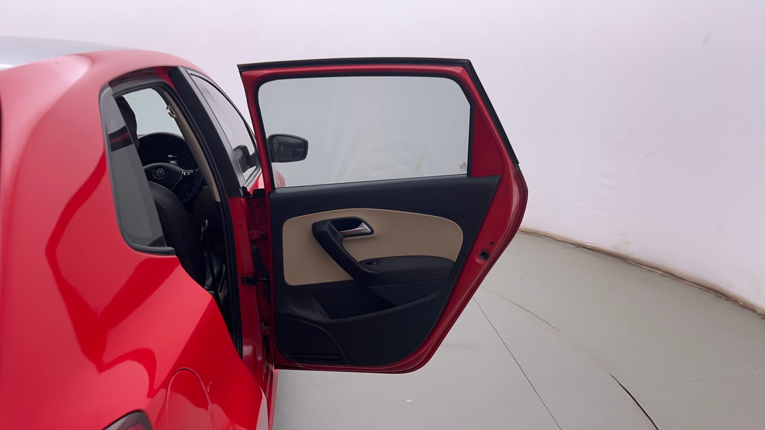 Used 2014 Volkswagen Polo Highline1.2L (P) Petrol Manual interior RIGHT REAR DOOR OPEN VIEW