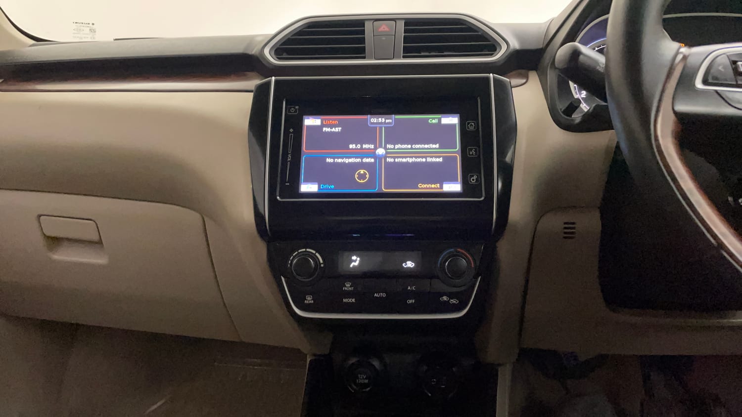 Used 2017 Maruti Suzuki Dzire ZXi Plus Petrol Manual interior MUSIC SYSTEM & AC CONTROL VIEW