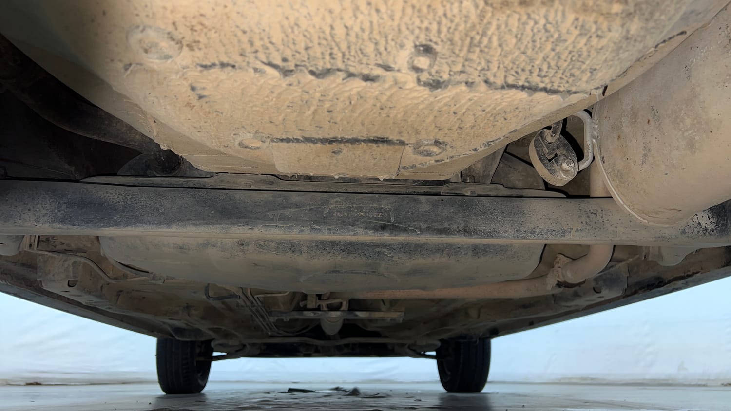 Used 2017 Tata Tiago Revotron XT Petrol Manual extra REAR UNDERBODY VIEW (TAKEN FROM REAR)