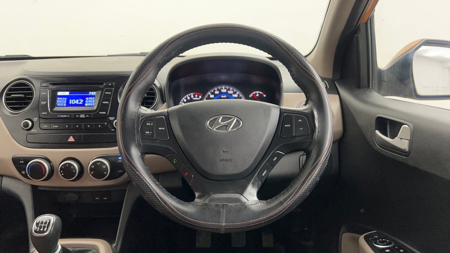 Used 2014 Hyundai Grand i10 Asta 1.2 Kappa VTVT (O) Petrol Manual interior STEERING VIEW