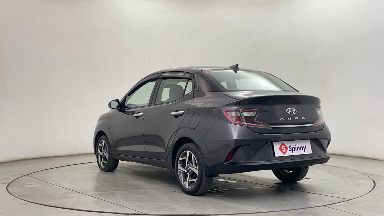 Used 2020 Hyundai Aura SX Plus 1.2 AMT Petrol Petrol Automatic exterior LEFT REAR CORNER VIEW