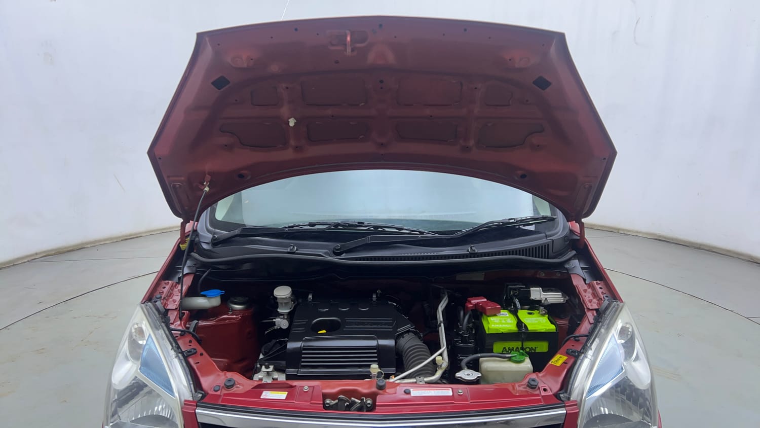 Used 2017 Maruti Suzuki Wagon R 1.0 VXI AMT Petrol Automatic engine ENGINE & BONNET OPEN FRONT VIEW