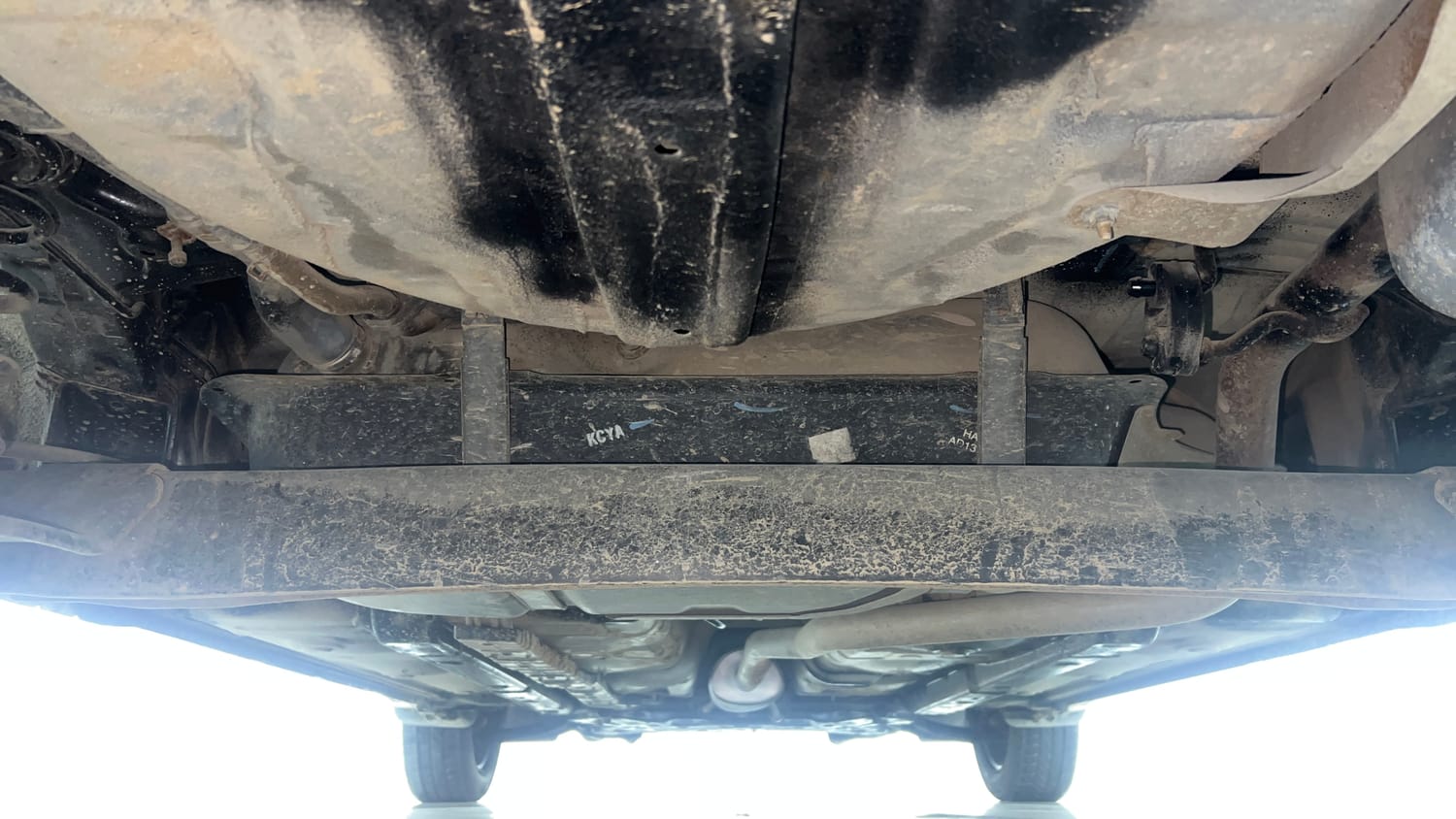Used 2015 Hyundai Grand i10 Magna 1.2 Kappa VTVT Petrol Manual extra REAR UNDERBODY VIEW (TAKEN FROM REAR)