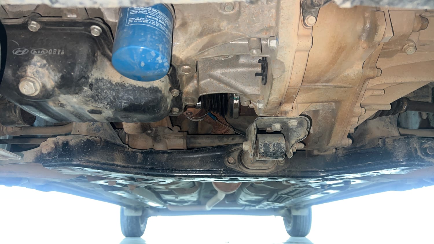 Used 2021 Hyundai Grand i10 Nios Sportz 1.2 Kappa VTVT CNG Cng Manual extra FRONT LEFT UNDERBODY VIEW