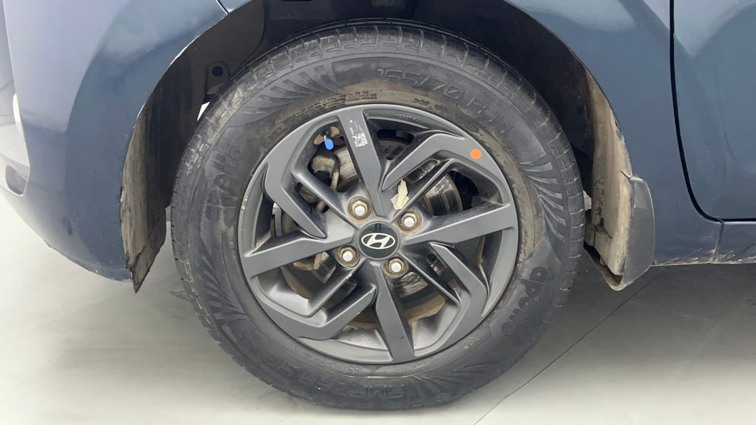 Used 2021 Hyundai Grand i10 Nios Sportz 1.2 Kappa VTVT CNG Cng Manual tyres LEFT FRONT TYRE RIM VIEW