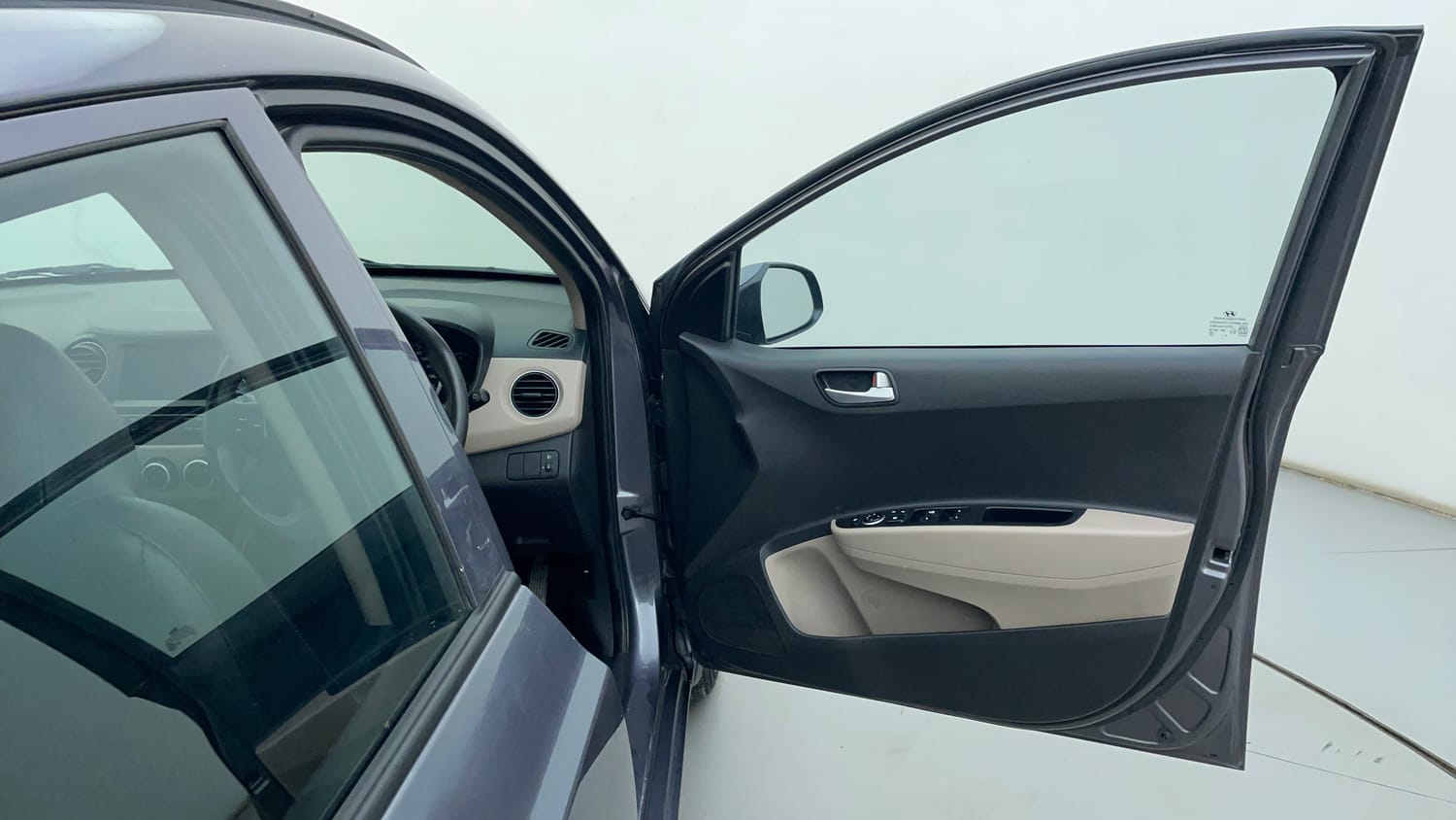 Used 2019 Hyundai Grand i10 Sportz 1.2 Kappa VTVT Petrol Manual interior RIGHT FRONT DOOR OPEN VIEW