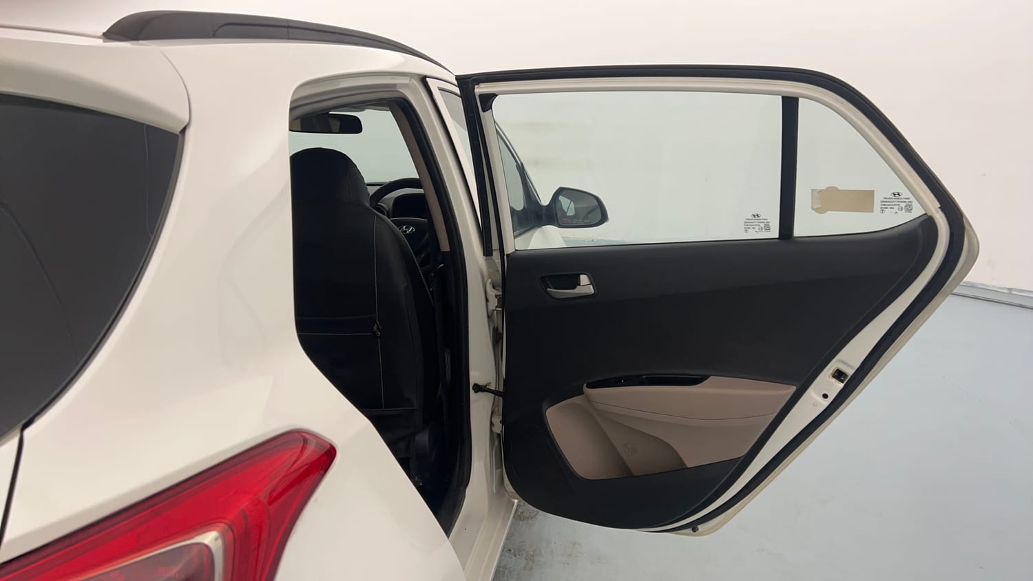 Used 2015 Hyundai Grand i10 Sportz 1.2 Kappa VTVT Petrol Manual interior RIGHT REAR DOOR OPEN VIEW