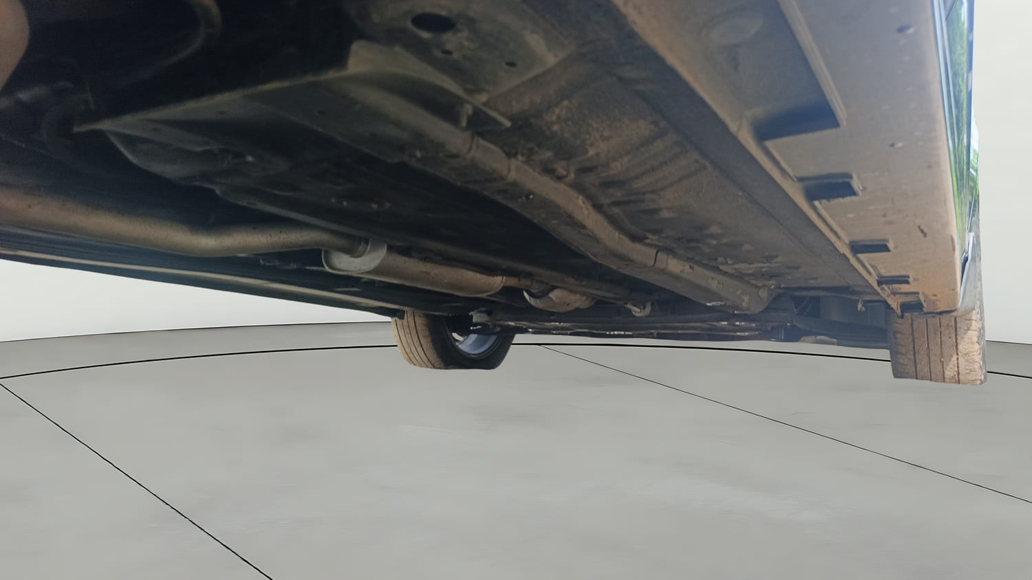 Used 2021 Hyundai New i20 Asta (O) 1.0 Turbo DCT Petrol Automatic extra REAR RIGHT UNDERBODY VIEW