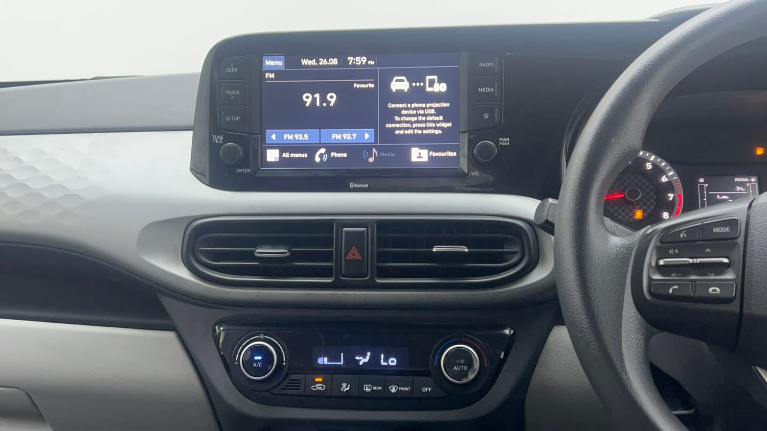 Used 2021 Hyundai Grand i10 Nios Sportz 1.2 Kappa VTVT CNG Cng Manual interior MUSIC SYSTEM & AC CONTROL VIEW