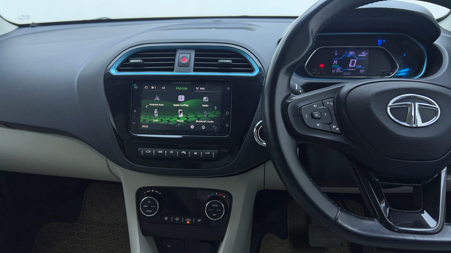 Used 2023 Tata Tiago EV XZ Plus Tech LUX Long Range Electric Automatic top_features Touch screen infotainment system