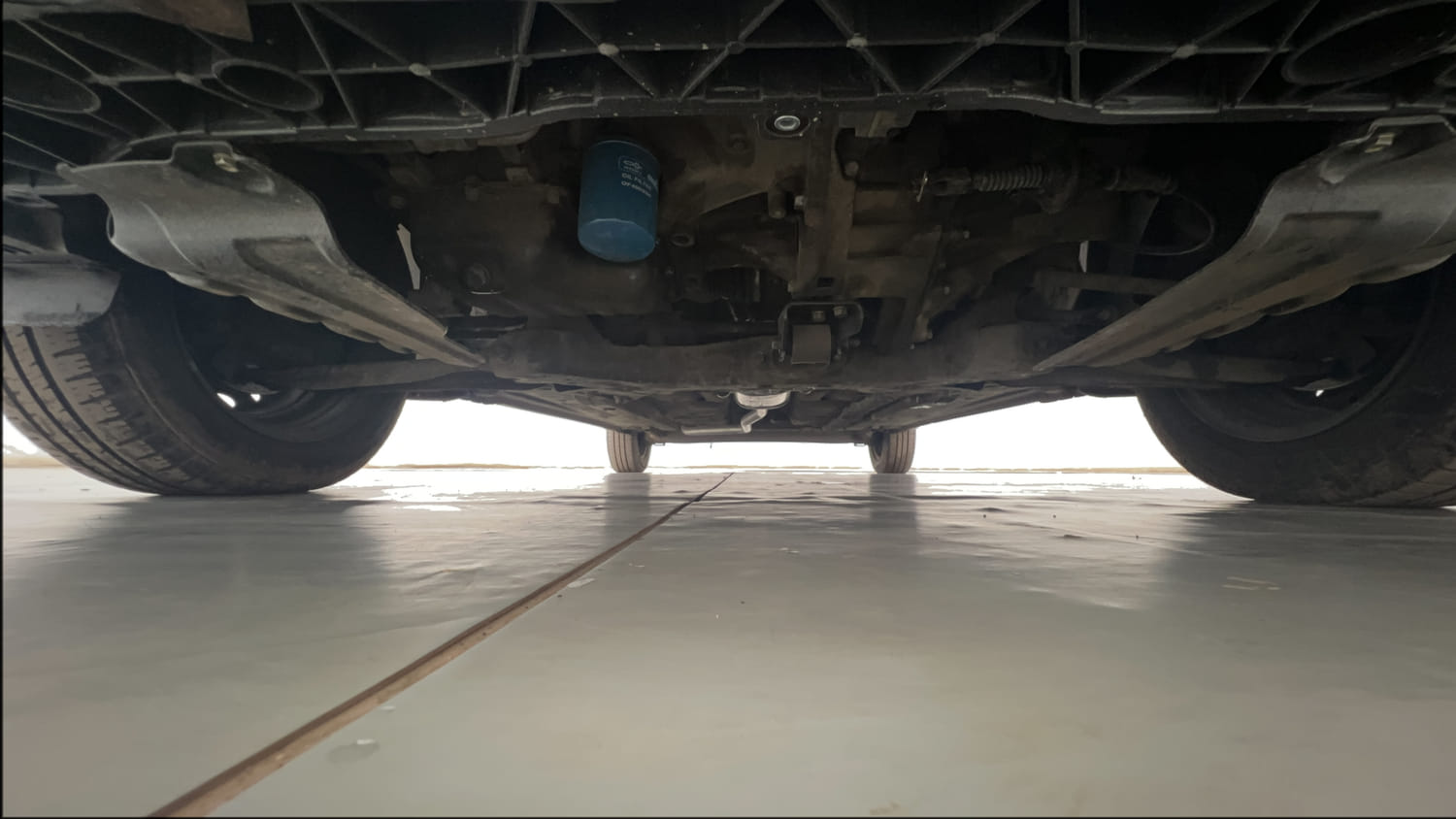 Used 2017 Hyundai Grand i10 Magna 1.2 Kappa VTVT Petrol Manual extra FRONT LEFT UNDERBODY VIEW