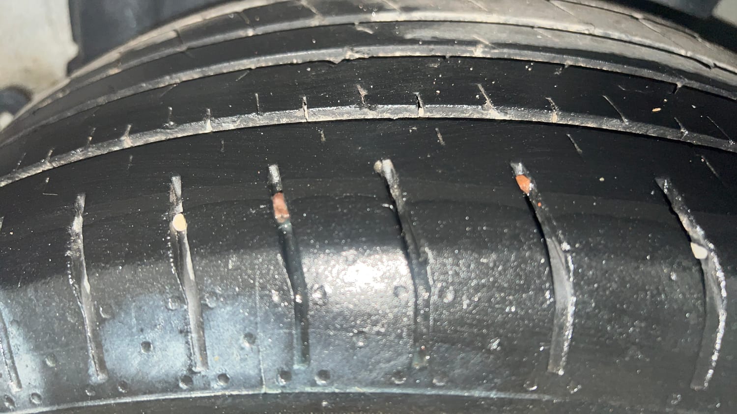 Used 2024 Hyundai Verna SX 1.5 Petrol MT Petrol Manual tyres LEFT REAR TYRE TREAD VIEW