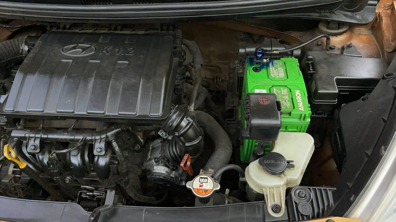 Used 2015 Hyundai Grand i10 Asta AT 1.2 Kappa VTVT Petrol Automatic engine ENGINE LEFT SIDE VIEW