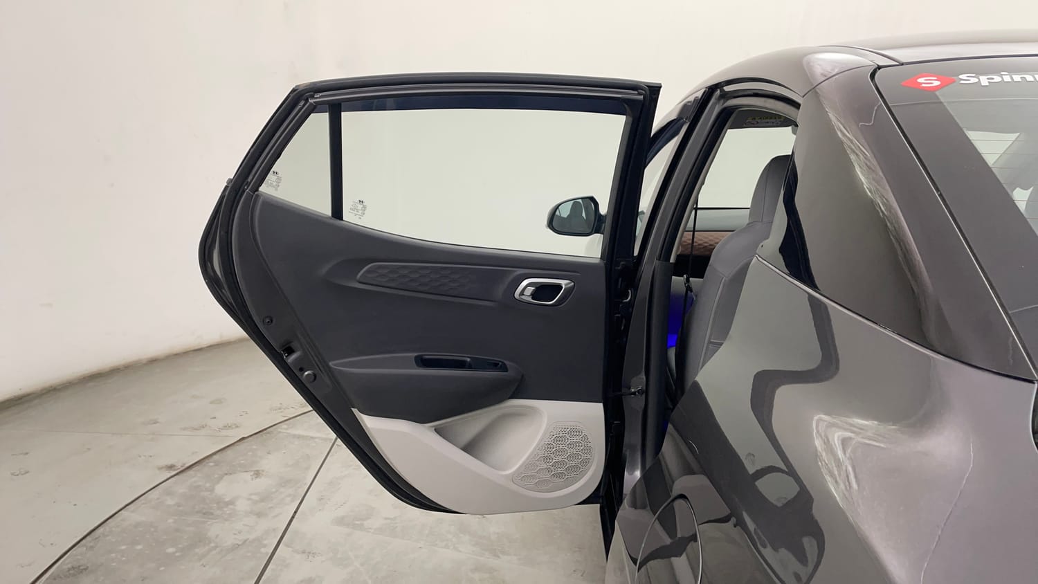Used 2020 Hyundai Aura SX Plus 1.2 AMT Petrol Petrol Automatic interior LEFT REAR DOOR OPEN VIEW