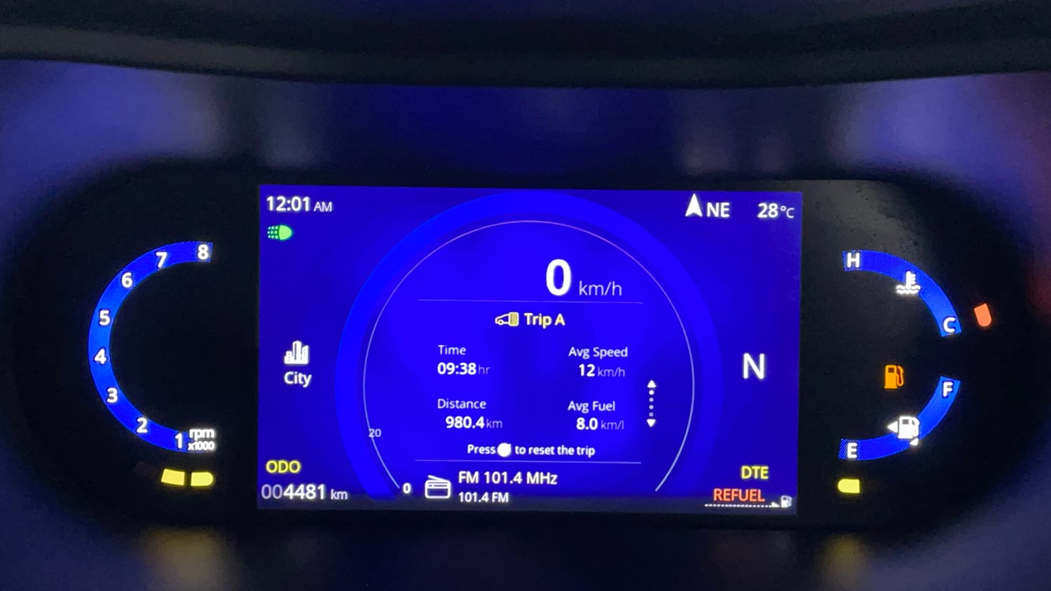 Used 2024 Tata Nexon Creative Plus S 1.2 Revotron Petrol 6AMT Petrol Automatic interior CLUSTERMETER VIEW
