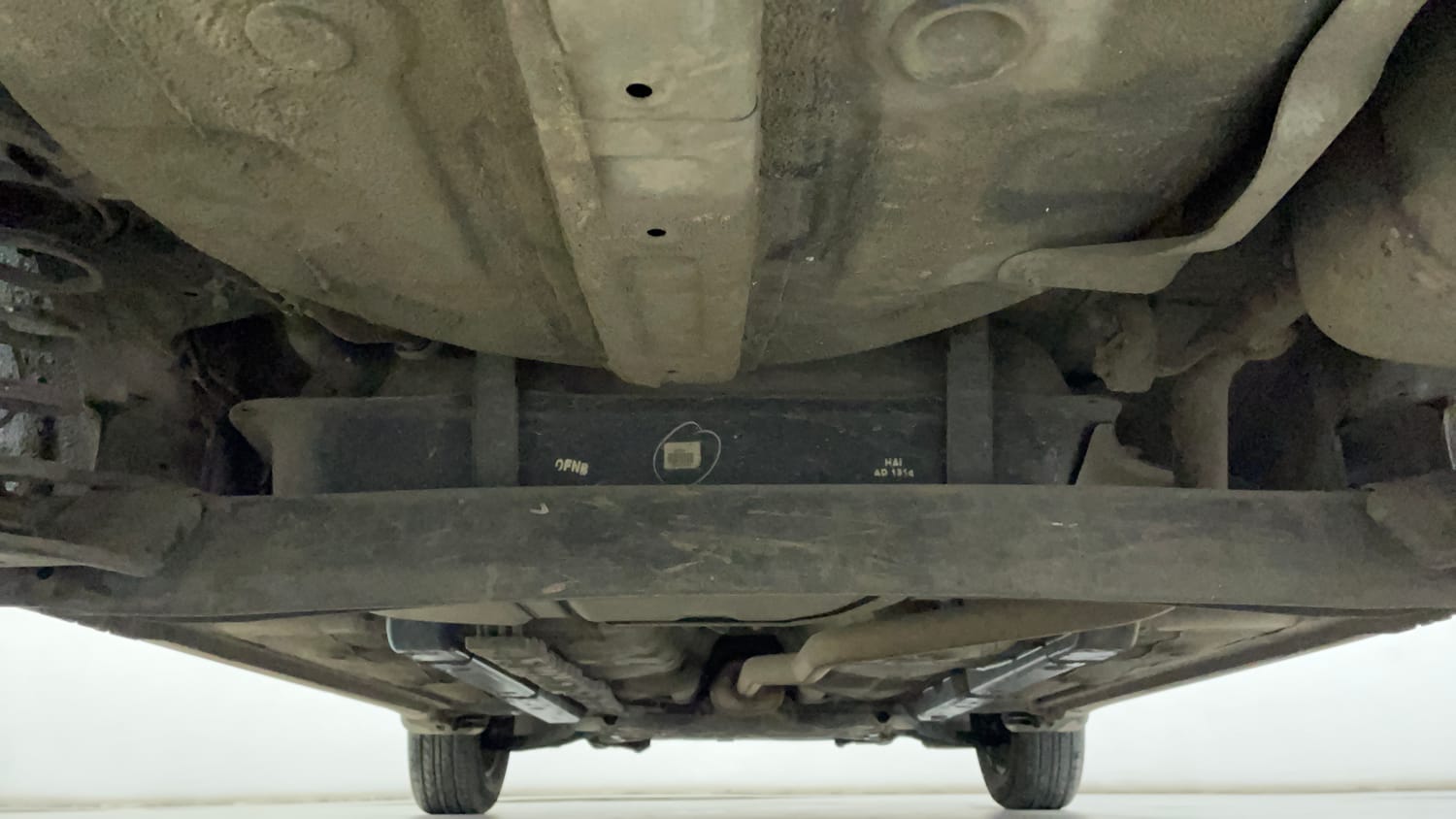 Used 2019 Hyundai Grand i10 Sportz 1.2 Kappa VTVT Petrol Manual extra REAR UNDERBODY VIEW (TAKEN FROM REAR)