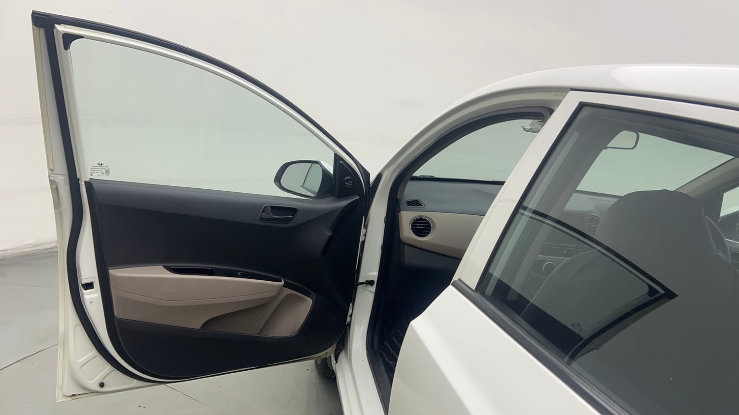 Used 2015 Hyundai Grand i10 Magna 1.2 Kappa VTVT Petrol Manual interior LEFT FRONT DOOR OPEN VIEW