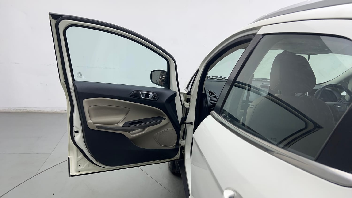 Used 2021 Ford EcoSport Titanium Plus 1.5L Ti-VCT AT Petrol Automatic interior LEFT FRONT DOOR OPEN VIEW