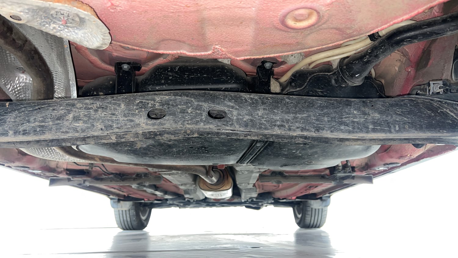Used 2024 Skoda Kushaq Ambition 1.0L TSI MT Petrol Manual extra REAR UNDERBODY VIEW (TAKEN FROM REAR)