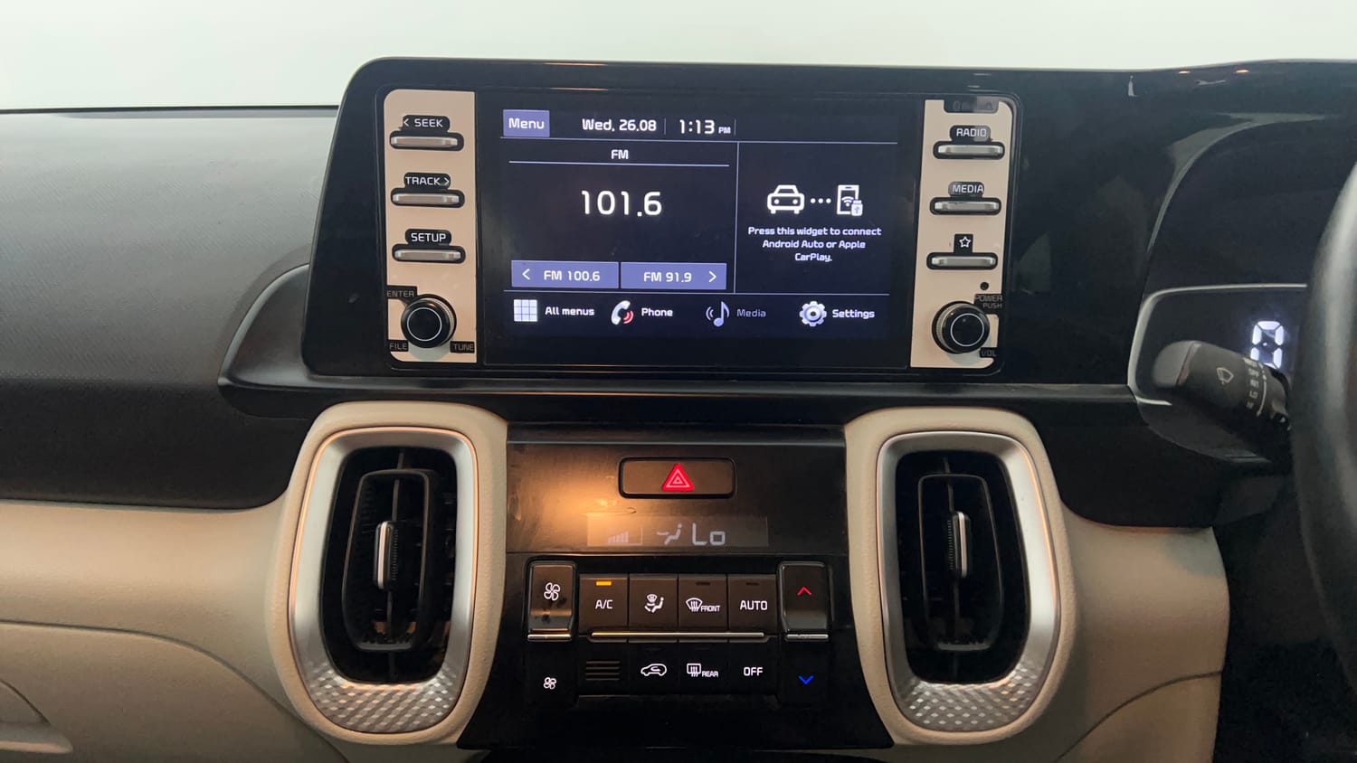 Used 2022 Kia Sonet HTX 1.5 Diesel Manual interior MUSIC SYSTEM & AC CONTROL VIEW