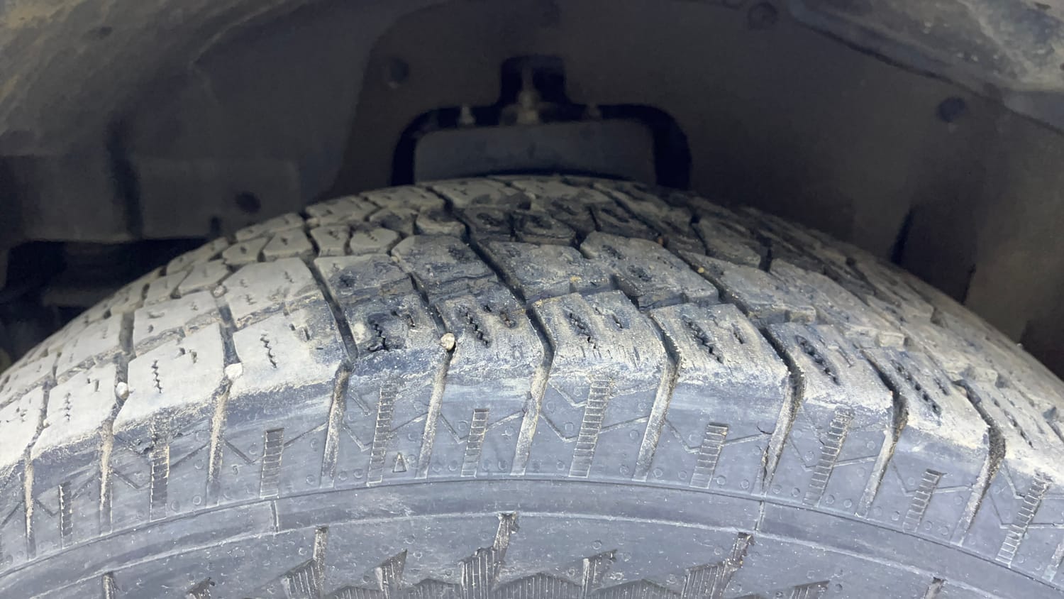 Used 2024 Mahindra Thar LX Hard Top Diesel MT 4WD Diesel Manual tyres LEFT FRONT TYRE TREAD VIEW