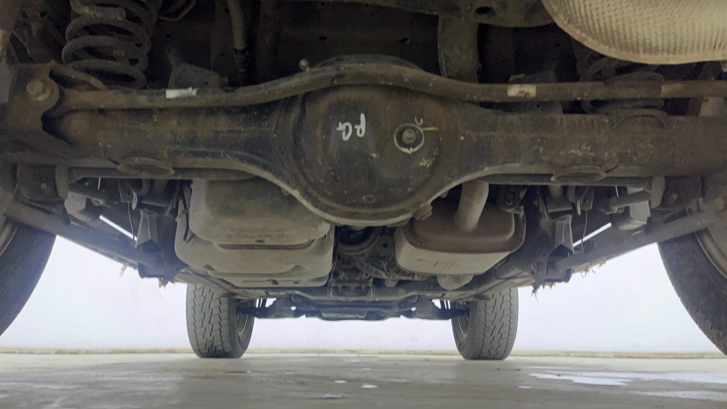 Used 2024 Mahindra Thar LX Hard Top Diesel MT 4WD Diesel Manual extra REAR UNDERBODY VIEW (TAKEN FROM REAR)